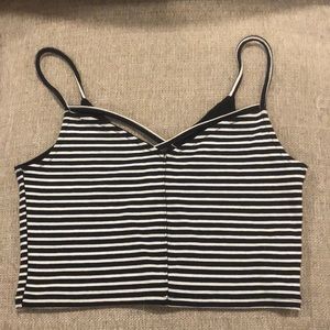 Stripped crop top with tags